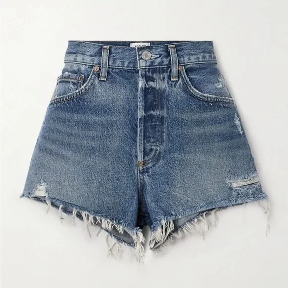 AGOLDE Parker denim shorts in dark wash - Picture 4 of 15